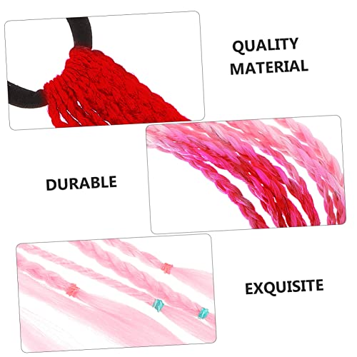 NOLITOY Ponytail Women's Hairstyle Decor Curly Wig Crochet Hook Curly Human Hair Wig Afro Wigs Braid Weave Decor Hairpiece Premium Hairpiece Hip Hop Headband Hair Piece Decorate Miss Silk - Image 4