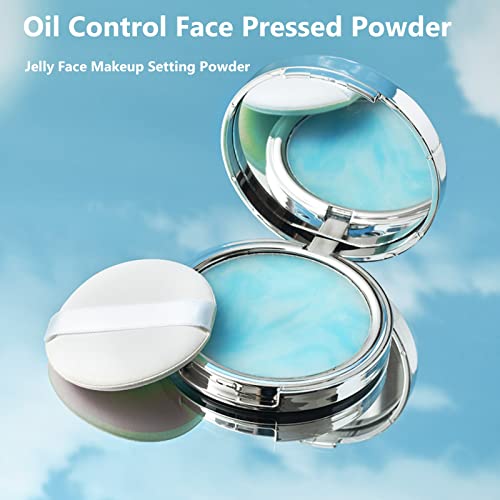 Oil Control Face Pressed Powder, Jelly Pressed Powder Face Makeup Setting Powder, Powder Free Delicate and Skin-friendly, Flawless Matte Long Lasting Finishing Lightweight Waterproof Face Cosmetics - Image 3