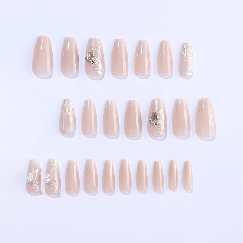 24 Piece Ombre Coffin Acrylic Nail Set for Effortless DIY Design - Image 5
