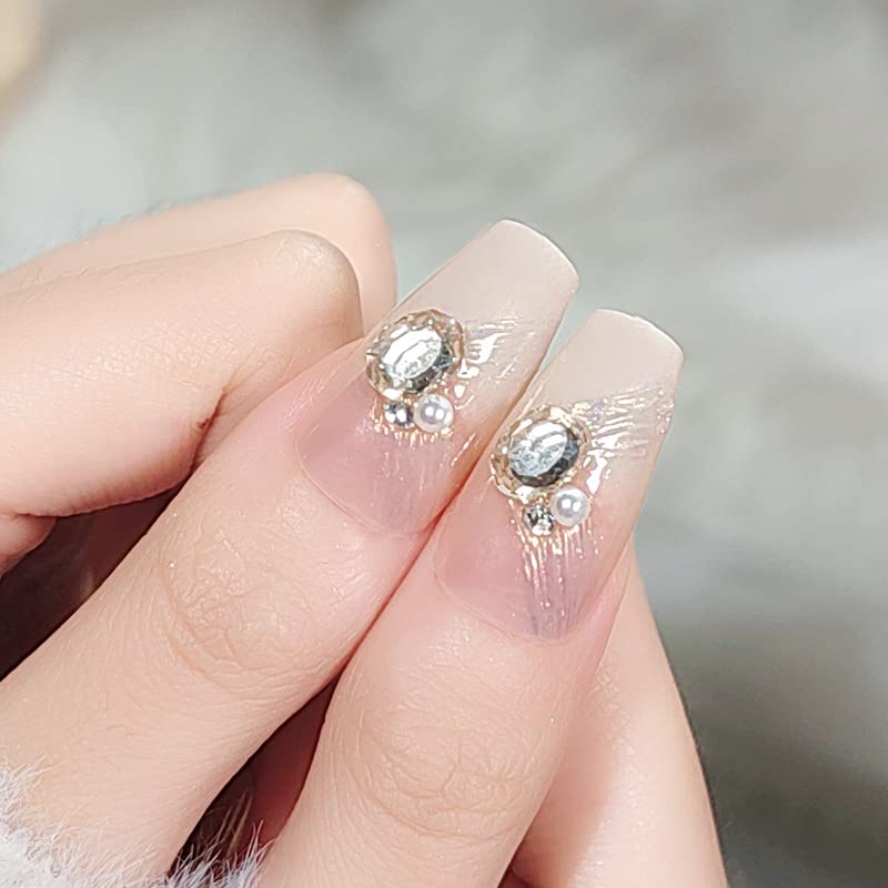 24 Piece Ombre Coffin Acrylic Nail Set for Effortless DIY Design - Image 4