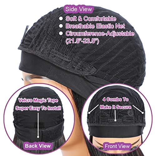 16" Ombre Curly Dark Brown Brazilian Kinky Afro Headband Wig for Women - Image 4