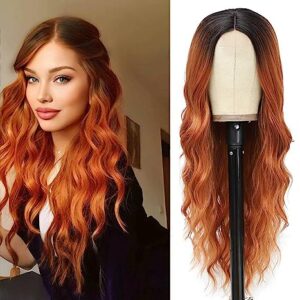 Orange Human Hair Wig