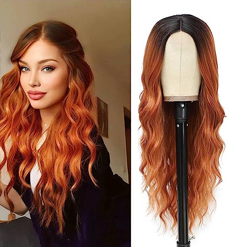 Orange Human Hair Wig