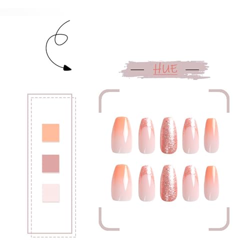Orange Ombre Acrylic Nails in Neon Shade - Image 6