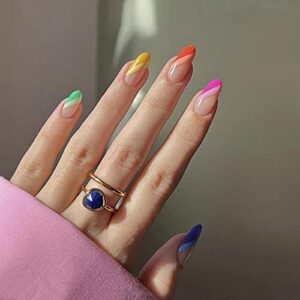 Pastel Rainbow Acrylic Nails