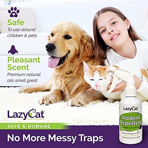 Peppermint Oil Spray for Rodents Plus Cinnamon Oil - MAX Power Mouse Repellent for Home RV Campers Boats Car Engines – Repel Mice and Rats from House Non-Staining 2X Strength (2 Pack) by Lazy Cat - Image 5
