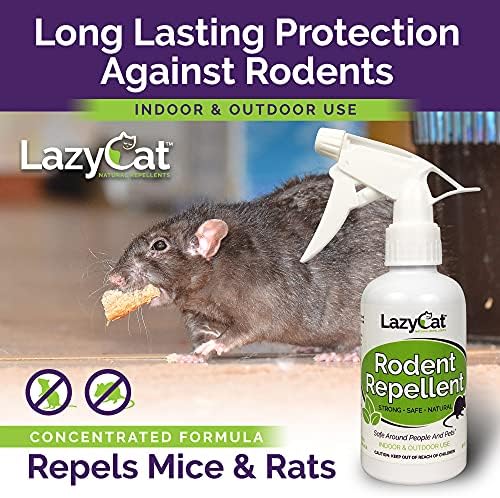 Peppermint Oil Spray for Rodents Plus Cinnamon Oil - MAX Power Mouse Repellent for Home RV Campers Boats Car Engines – Repel Mice and Rats from House Non-Staining 2X Strength (2 Pack) by Lazy Cat - Image 2