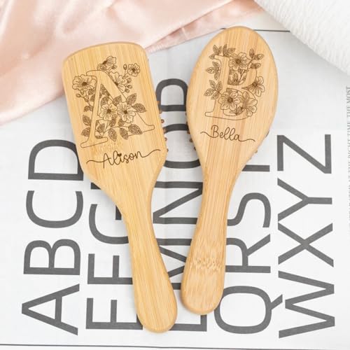 Personalized Wooden Hair Brush - Image 4