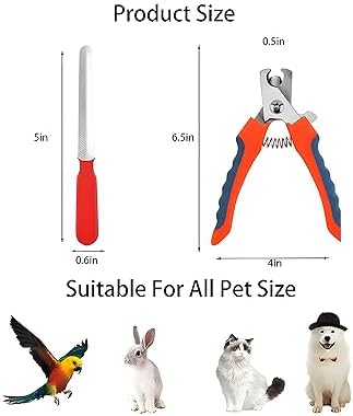 Pet Nail Clippers, Professional Grooming Tool with Safety Guard, Best Paw Safe and Painless Claw Trimmer, Lock-Protective to Avoid Over Cutting, Free Nail File, Pet Nail Clippers for Dogs & Cats. - Image 3