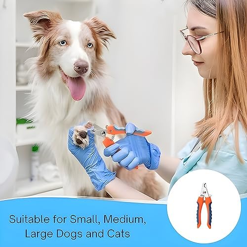 Pet Nail Clippers, Professional Grooming Tool with Safety Guard, Best Paw Safe and Painless Claw Trimmer, Lock-Protective to Avoid Over Cutting, Free Nail File, Pet Nail Clippers for Dogs & Cats. - Image 6