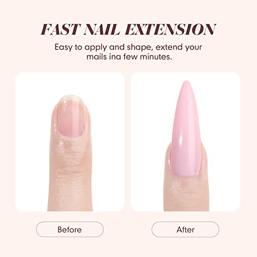 24-Count Pink Acrylic Nails Clear, Durable and Easy Application for a Stylish Look - Image 4