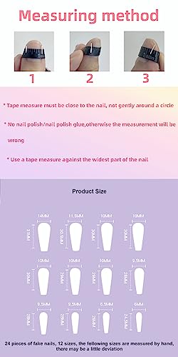 Long Length Pink Coffin Acrylic Nails Set - Durable & Stylish Nail Art - Image 5