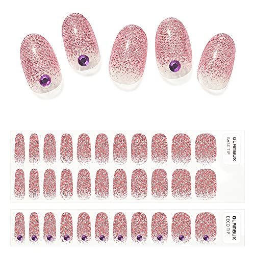 Shimmering Pink Nail Art Kit with Glitter Accents for Trendsetting Looks