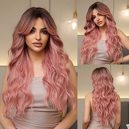 Pink Ombre Human Hair Wig