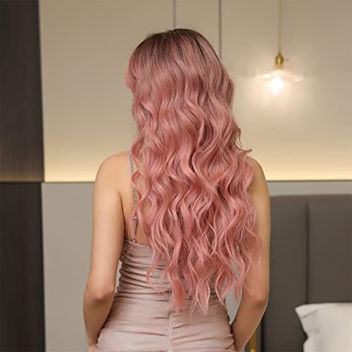 Pink Ombre Human Hair Wig - Image 3