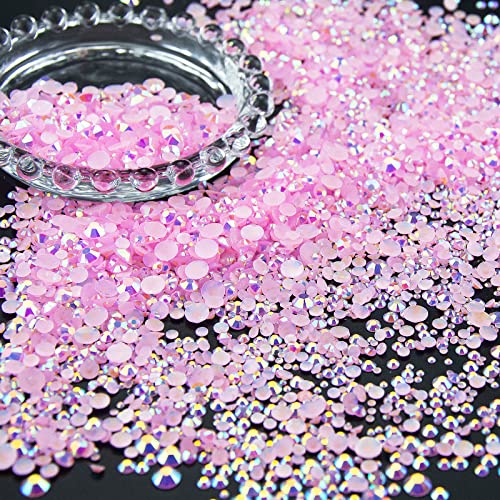 Pink Rhinestone Acrylic Nails - Image 3