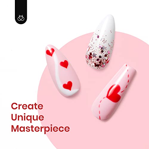 Pink Shimmer Gel Nail Polish - Image 8