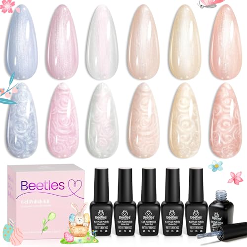 Pink Shimmer Gel Nail Polish - Image 2