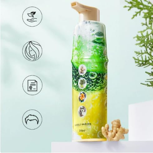 Plant Extract Bubble Hair Dye,Pure Plant Extract For Color Bubble Dye,Plant Bubble Hair Dye Shampoo, Lazy Bubble Hair Dye, Household Easy To Wash Hair Washing Color Cream (Color : Wine red, Size : 1 - Image 2