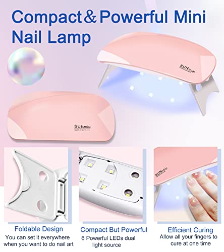 Poly Gel Nail Kit, 6 Poly Nail gel Colors With Nail Lamp, Nail Extension Kit With Slip Solution Top Base Coat Builder Nails Art Tools For Beginners Gift for Christmas - Image 4