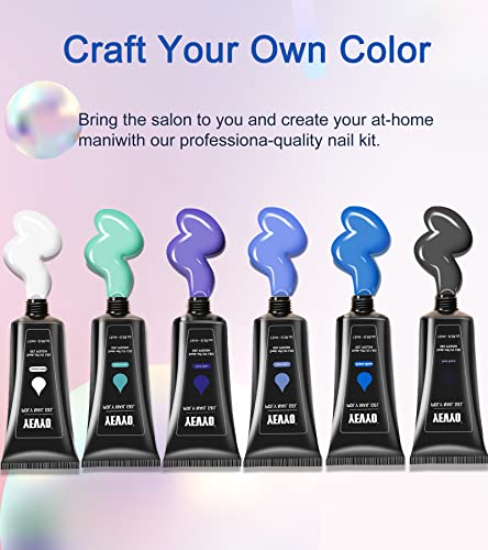 Poly Gel Nail Kit, 6 Poly Nail gel Colors With Nail Lamp, Nail Extension Kit With Slip Solution Top Base Coat Builder Nails Art Tools For Beginners Gift for Christmas - Image 5