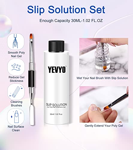 Poly Gel Nail Kit, 6 Poly Nail gel Colors With Nail Lamp, Nail Extension Kit With Slip Solution Top Base Coat Builder Nails Art Tools For Beginners Gift for Christmas - Image 3