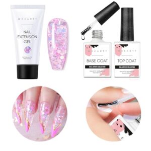 6 Color Poly Gel Nail Kit with UV Lamp and Essential Tools for Salon-Quality Home Manicures