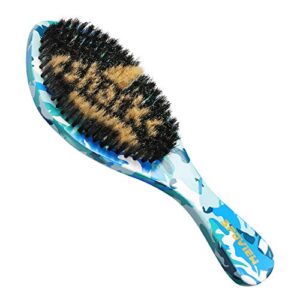 Premium shark camo wave brush- wave brush medium-Made with Boar Bristles for 360