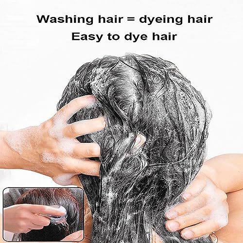 Pure Plant Extract For Grey Hair Color Bubble Dye - Plant Bubble Hair Dye Shampoo, Lazy Bubble Hair Dye, Instant Natural Hair Dye Shampoo, Hair Dye Shampoo for Women Men (300ML dark brown) - Image 4