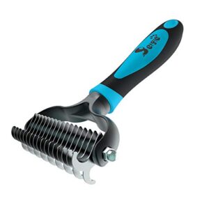 Pyrenees Dog Grooming Brush with Ergonomic Handle and Soft Bristles, Large Size
