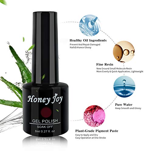 At-Home Quick Gel Nail Polish Kit with 6 Colors, 10ml Each Bottle - Image 5