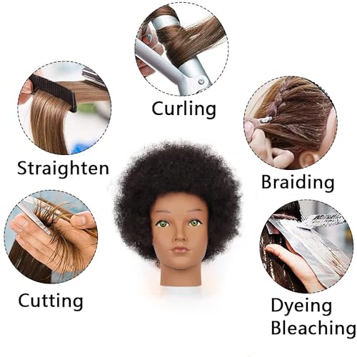 22 Inch Professional Realistic Human Hair Mannequin Head for Cosmetology Training - Image 5