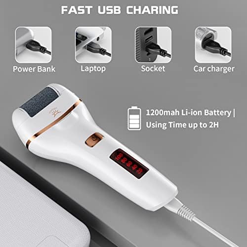Professional Rechargeable Electric Foot Callus Remover Kit for Smooth Dead Skin Pedicure - Image 3