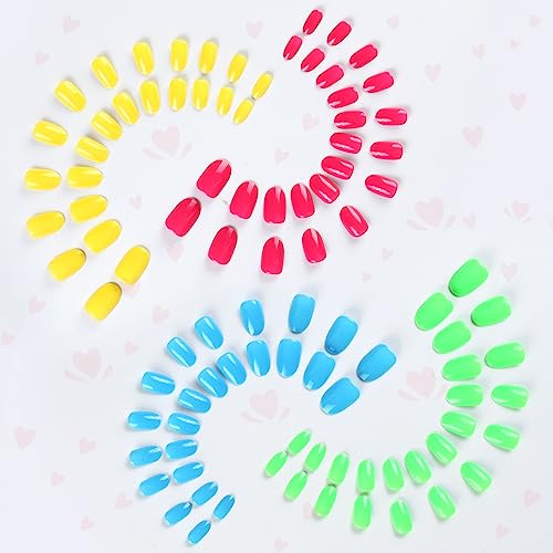 Vibrant Red and Yellow Acrylic Nail Art Set for Creative Designs, 12 Piece Kit - Image 7