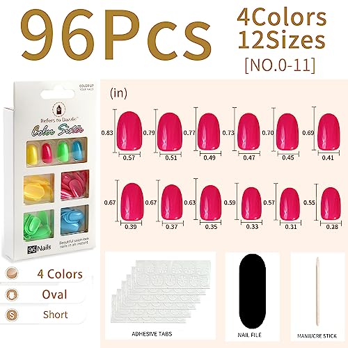 Vibrant Red and Yellow Acrylic Nail Art Set for Creative Designs, 12 Piece Kit - Image 4