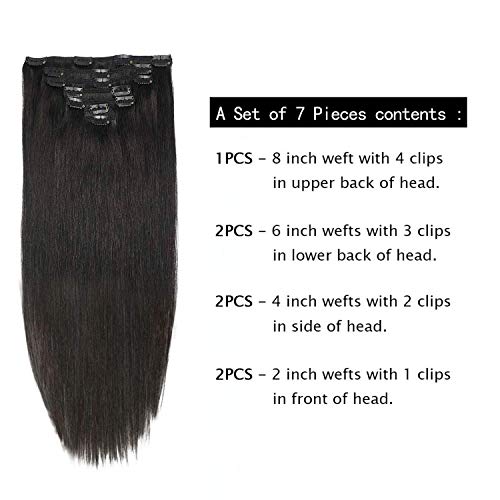 18 Inch Red Clip-In Human Hair Extensions for Natural Volume and Length - Image 3