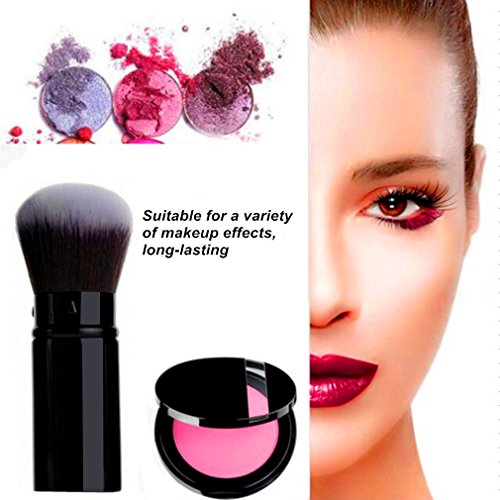 Sinide Retractable Makeup Brush Set Professional Kabuki Kit for Travel Mineral Powder Cream Cosmetics - Image 6
