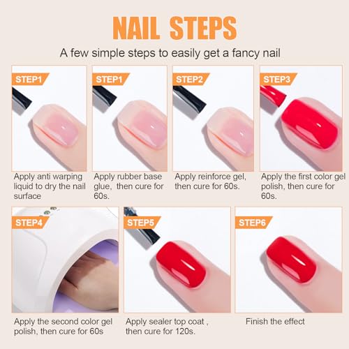 Rubber Base Coat, 30ml for Gel Nail Polish Soak Off Curing for Professional Nail Salon or DIY at Home with an Empty Bottle - Image 6