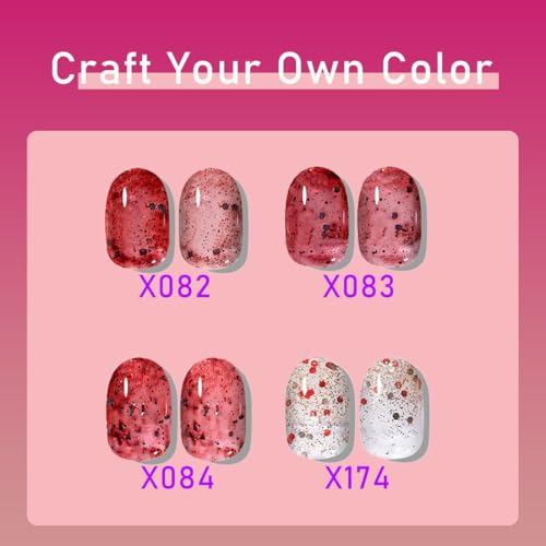 12 Piece Set Vibrant Color Long-Lasting Gel Nail Polish Kit Home Salon Use - Image 2
