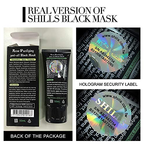 SHILLS Blackhead Remover, Pore Control, Skin Cleansing, Purifying Bamboo Charcoal, Peel Off Face Mask,1 Bottle(1.69 fl. oz) - Image 4