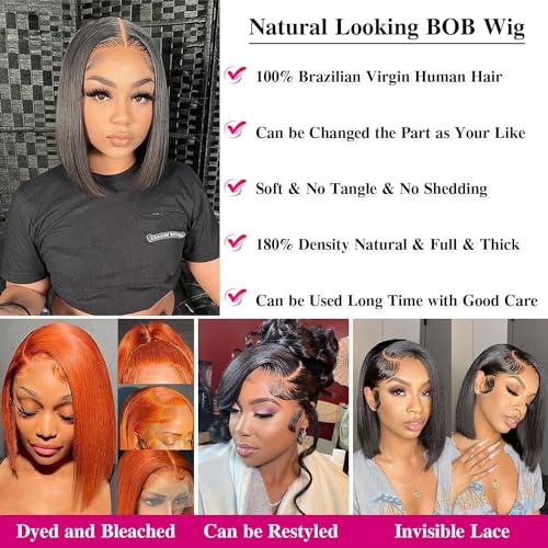 Short Bob Human Hair Wig - Image 4