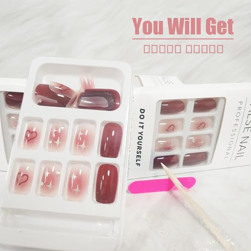 Short coffin-shaped acrylic nails. - Image 4