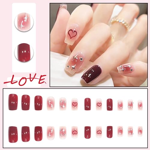 Short coffin-shaped acrylic nails. - Image 7