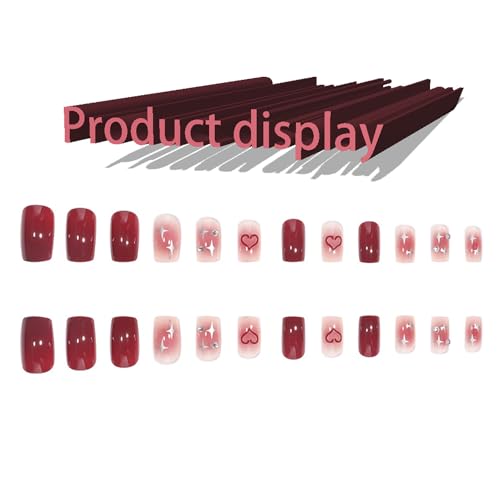 Short coffin-shaped acrylic nails. - Image 6