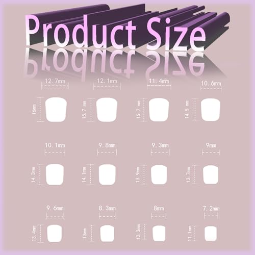Lilac Acrylic Nail Design Set, 24 Count, Short & Elegant Style - Image 7