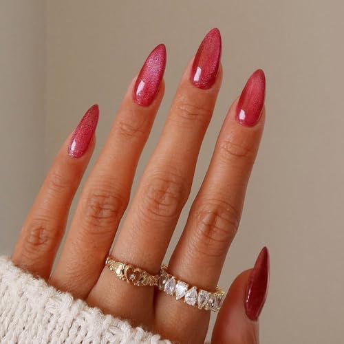 Short Red Acrylic Nails