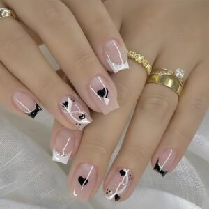 Short Stick-On Square Nails
