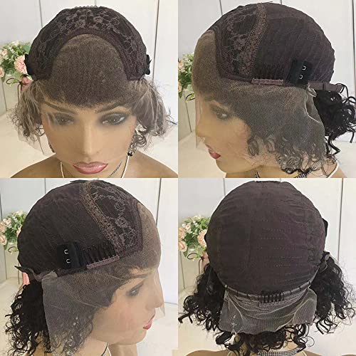 Short Wavy 12 Inch Full Lace Human Hair Pixie Wig for Women Natural Look - Image 5