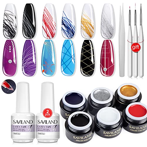 Simple Spider Gel Nail Designs