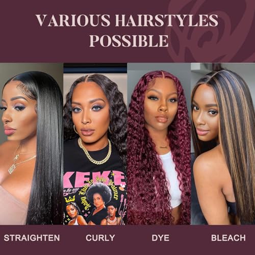 SKINLIKE 5X5 REAL HD Closure Wig Human Hair Invisible Scalp-Melting - Glueless Straight, 0.1mm Ultra-Thin Seamless Blending HD Lace,Tiny Knots, Pre-Plucked, Bleached Knots, 180% Density 16 Inch - Image 7